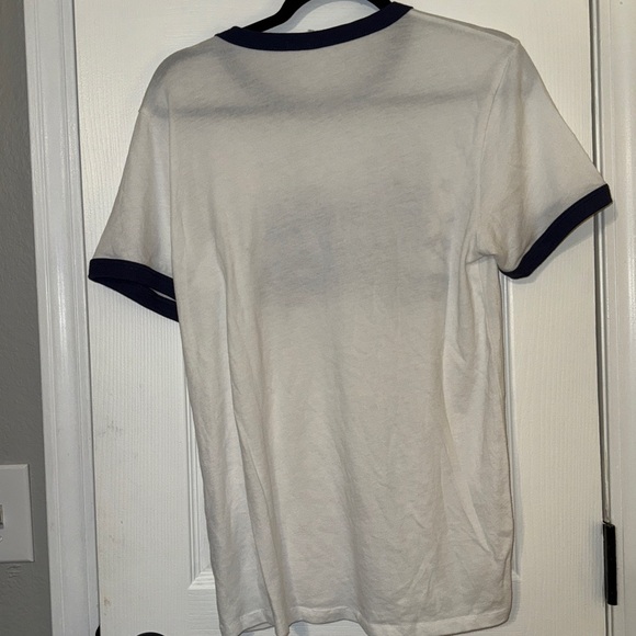 Alpha Chi Omega Canvas White and Navy Graphic Tee - Picture 5 of 6